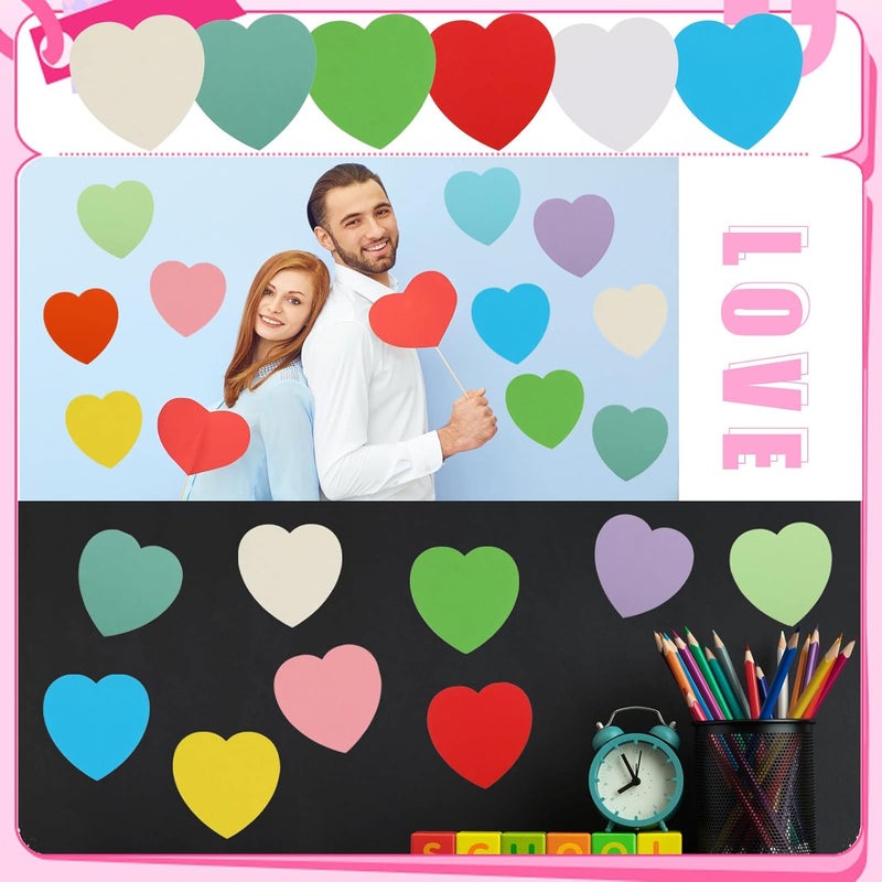 MixTeach 360 Pcs Heart Cutouts Paper Hearts Heart Shape Cut-Outs Assorted Color Paper Die Cuts for Valentine’s Day Kids DIY Craft Art Project Home School Classroom Decorations Bulletin Board Decor - Image 5